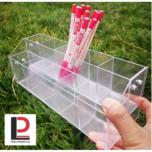 Kệ đựng bút/ viết mica nhiều ngăn