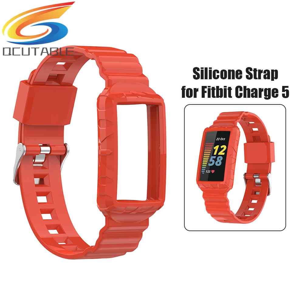 Dây Đeo Thay Thế Chất Liệu Silicon Màu Trơn Cho Fitbit Charge 5 / 4 / 4 SE / 3 / 3 SE