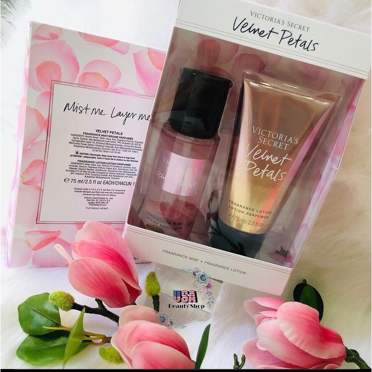 VS - Mini Gift Set | Bộ Quà Tặng Mini Xịt Thơm và Sữa Dưỡng Thể Victoria's Secret Mini Body Mist and Lotion
