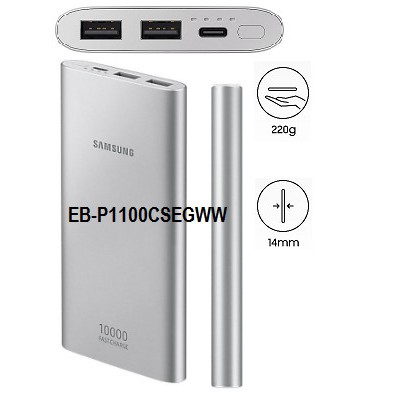 Pin Sạc dự phòng 10.000mAh Type C 15W SAMSUNG EB-P1100CSEGWW Chuẩn QC 2.0 - BẢO HÀNH CHÍNH HÃNG 12 THÁNG