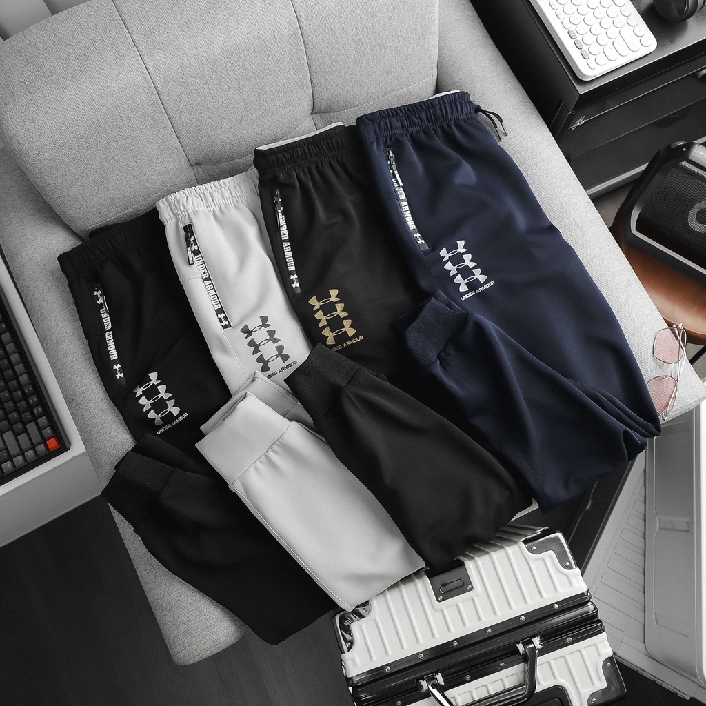 Quần dài nam Jogger thể thao UNDER chất vải thun cao cấp,mềm mịn,co dãn,form Slim