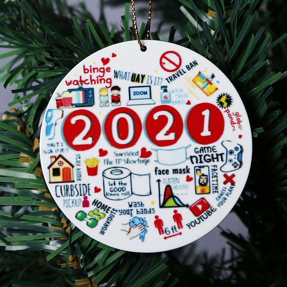 CONOPERY Phụ Kiện Treo Trang Trí Cây Thông Giáng Sinh Năm Mới Hình Tròn
