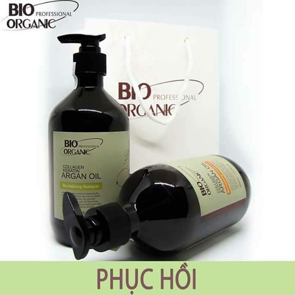 Bio Organic🌿 Dầu cặp BIO ORGANIC COLLAGEN KERATIN ARGAN OIL🌿 Dầu gội, dầu xả phục hồi