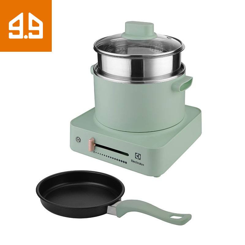 Nồi điện đa chức năng Electrolux nấu,hấp,lẩu,hầm trặng kèm giá hấp, chảo chống dính