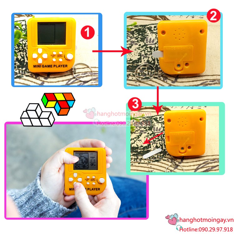 Móc chìa khóa kiêm máy chơi game cổ điển C112 | BigBuy360 - bigbuy360.vn