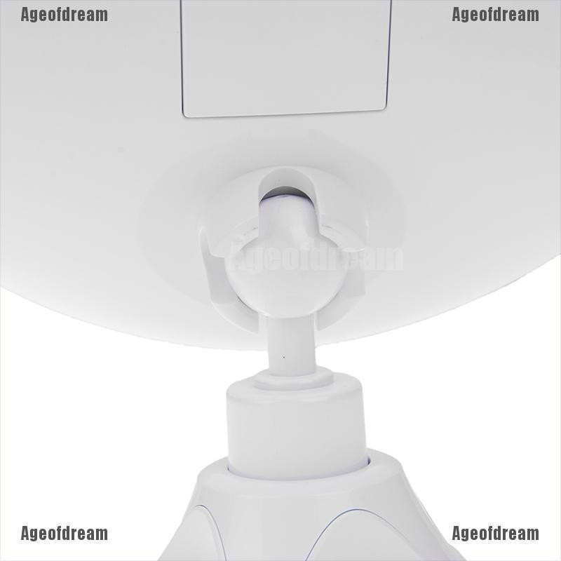 [Hàng mới về] Gương trang điểm để bàn có cốc hút phóng đại 10X xoay 360 độ tích hợp đèn led chất lượng cao