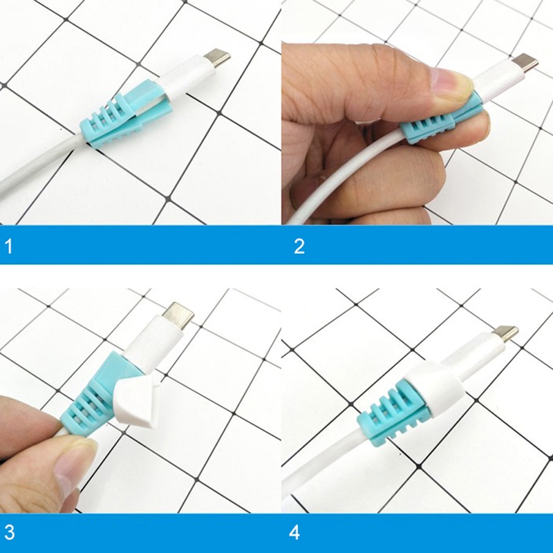 Dụng cụ bảo vệ dây cáp dữ liệu nhiều màu bằng silicon