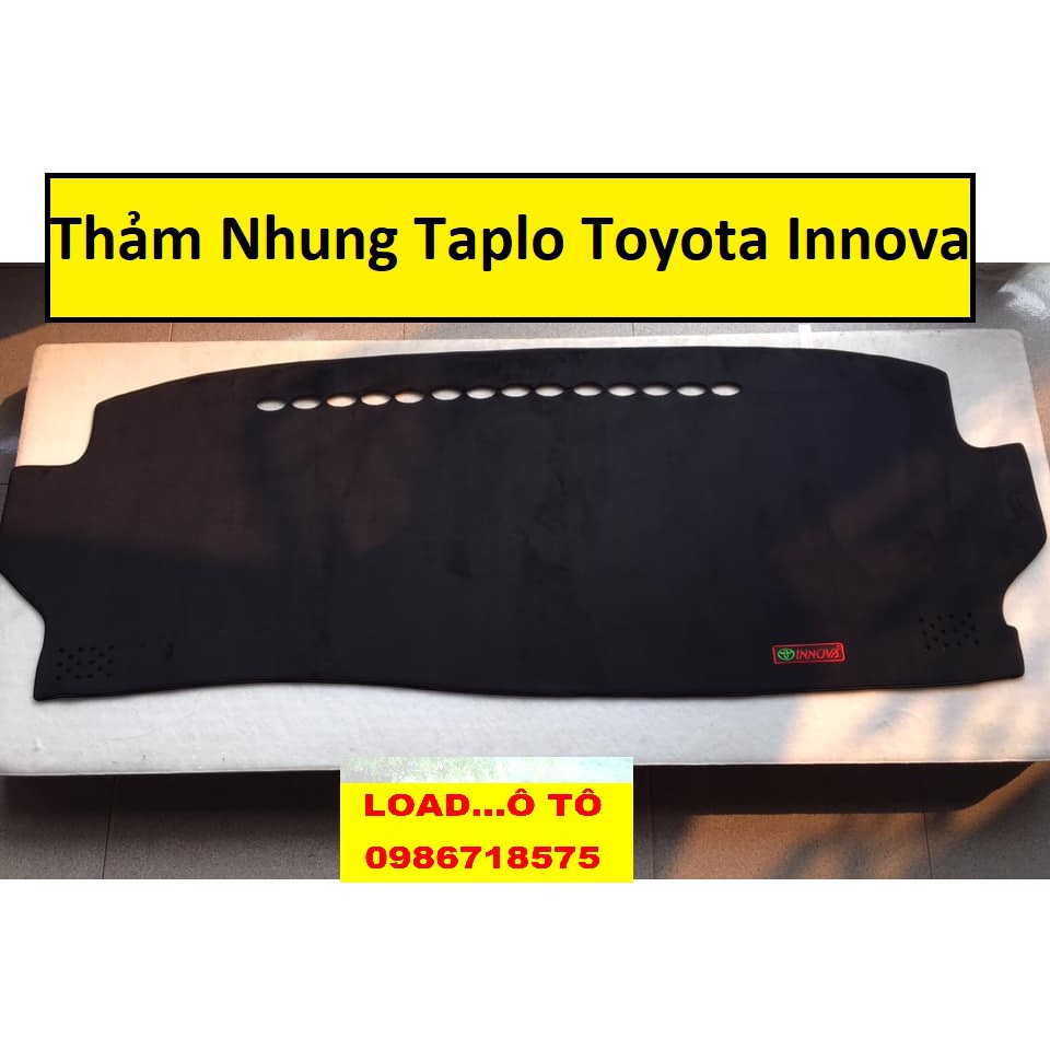 Thảm Taplo Nhung Cao Cấp Toyota Innova 2022-2017 (có lớp chống trượt)