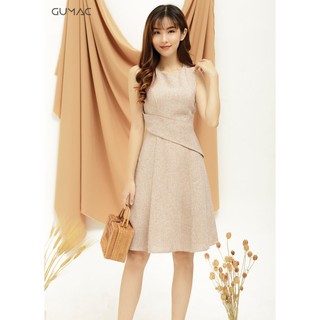 Đầm sát nách chéo eo GUMAC MS09927_BE