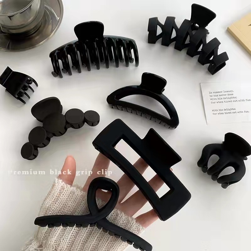 Kẹp Tóc Màu Đen Đơn Giản Thời Trang Hàn Quốc Dành Cho Nữ