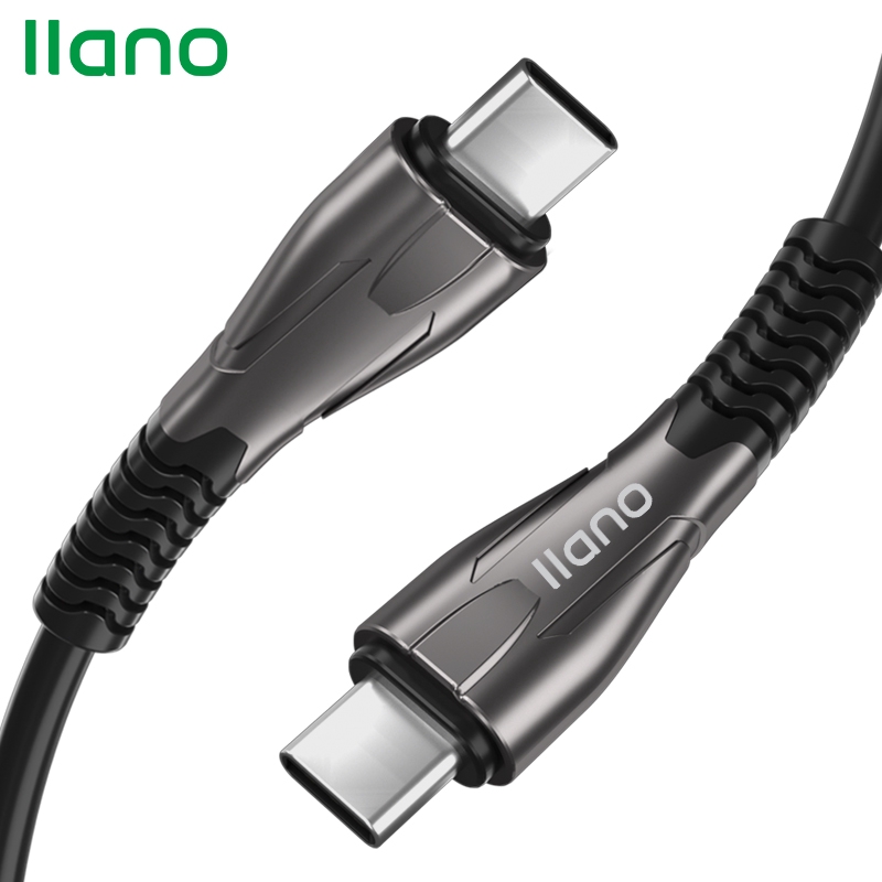 Cáp sạc llano cổng USB Type C sang Type C 5A 100W 4K/60HZ truyền dữ liệu nhanh chóng cho Macbook