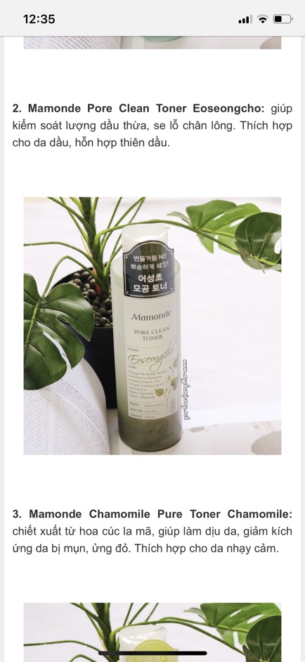 [Mẫu mới] Nước hoa hồng Mamonde toner Hàn Quốc | BigBuy360 - bigbuy360.vn