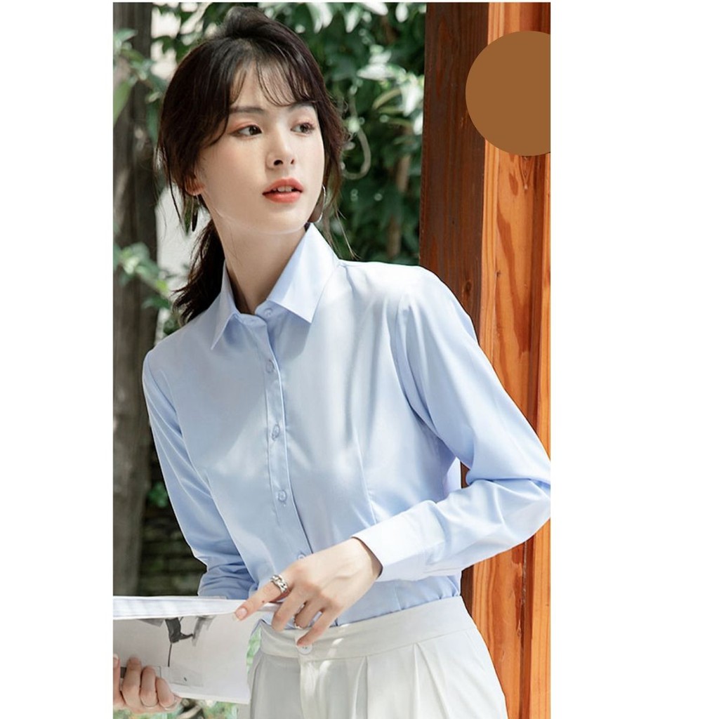 Áo sơ mi Công Sở Nữ Cổ Đức Phom Ôm Vừa, Sơ Mi Basic Nhiều Màu Quyên Fashion AA539
