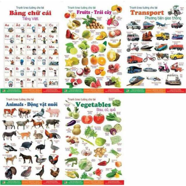 Lịch bảng chữ cái treo tường sẵn hàng