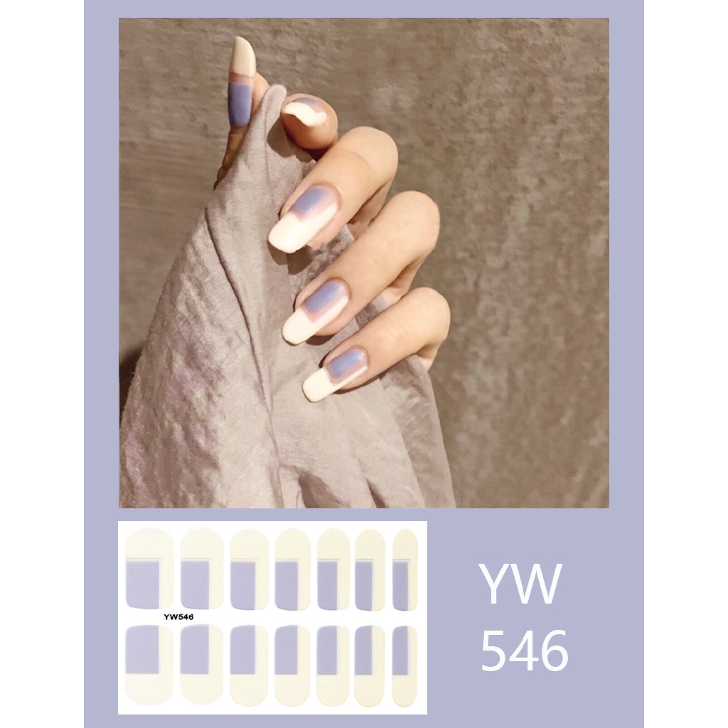 Set 14 nhãn dán NailNina trang trí móng tay độc đáo YW517-556