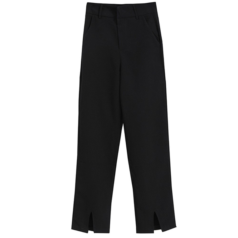 Quần Xiaozhainv thiết kế ống rộng xẻ tà phong cách Hàn Quốc trẻ trung cho nữ | BigBuy360 - bigbuy360.vn