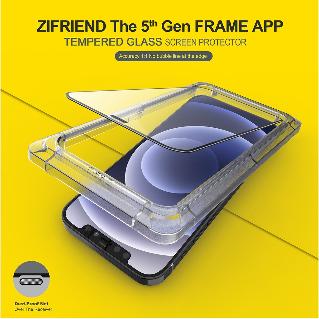 Bộ 2 Kính cường lực ZIFRIEND iPhone 12 Mini/ 12/ 12 Pro/ 12 Pro Max