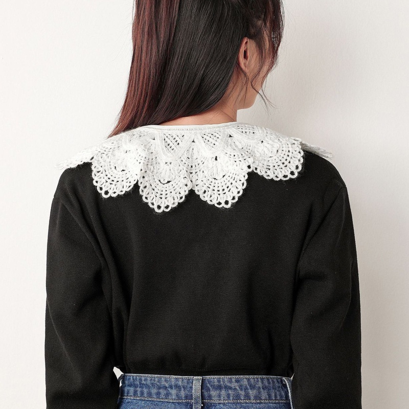 Cổ Áo Giả Hán Phục Phối Ren Rỗng Dễ Thương Trang Trí