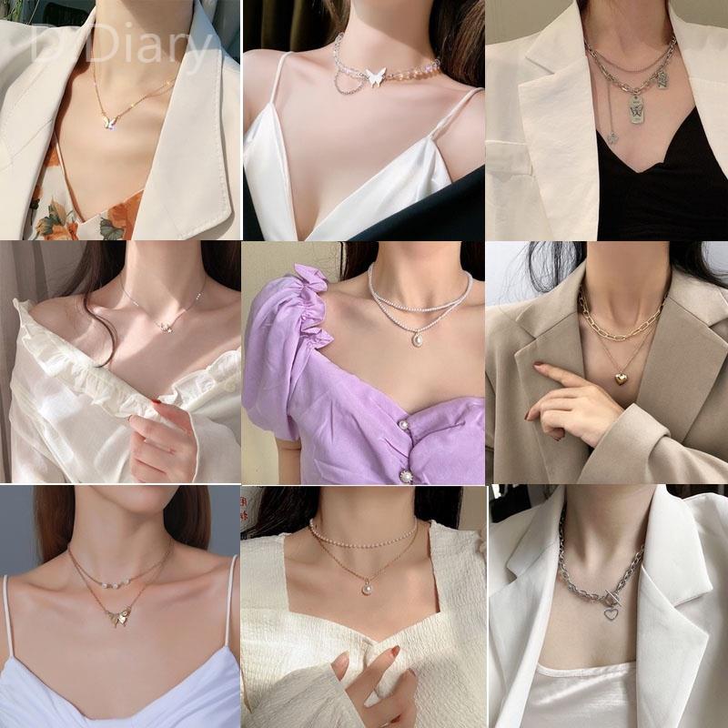 Vòng cổ Mặt Hình Bướm Thời Trang Cho Nữ
