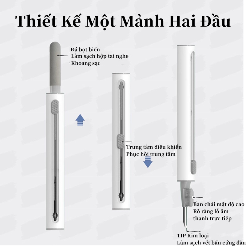 Bút làm sạch tai nghe Bluetooth Bàn chải làm sạch bàn phím máy tính bộ vê sinh tai nghe Airpod bluetooth không dây