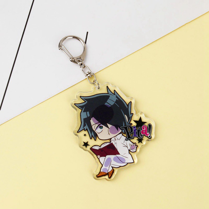 YGT Móc khóa acrylic trong suốt hình Anime The Promised Neverland