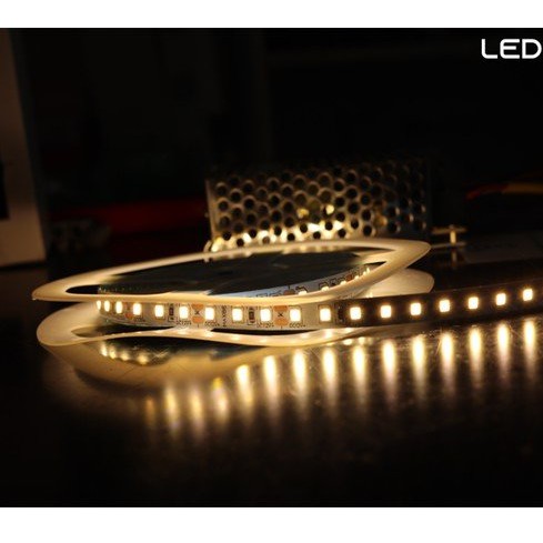 Led dây SMD 2835 5m ánh sáng vàng/ trắng, led dán siêu sáng 240 led/m 12v chất lượng cao, dải đèn led cao cấp