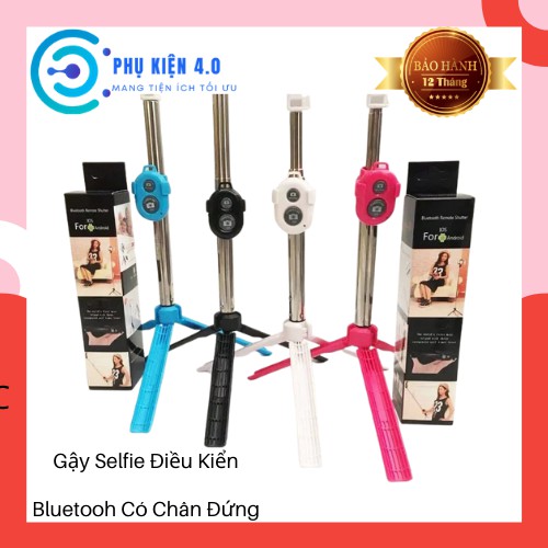 Gậy Selfie Bluetooth  (Chụp Ảnh) 3 Chân, Điều Kiển Bluetooh Chụp Ảnh Quay Video Từ Xa | BigBuy360 - bigbuy360.vn