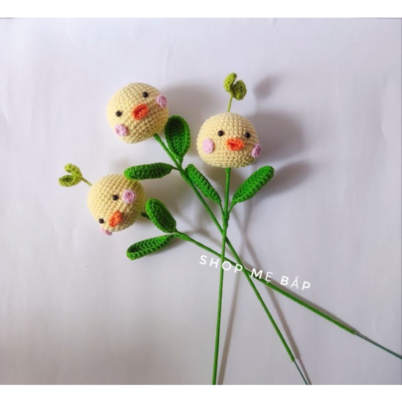 Hoa đầu heo, gà, vịt, cừu, chó ,thỏ , hoa len handmade