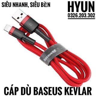 Cáp dù baseus kevlar 0,5m 1m 2m lightning - chính hãng