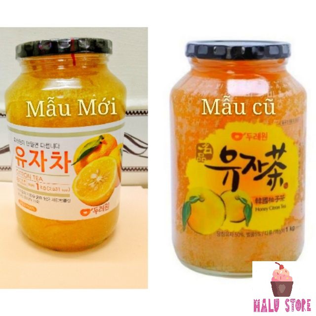 Mật ong chanh đào mẫu mới Hàn Quốc hũ 1kg
