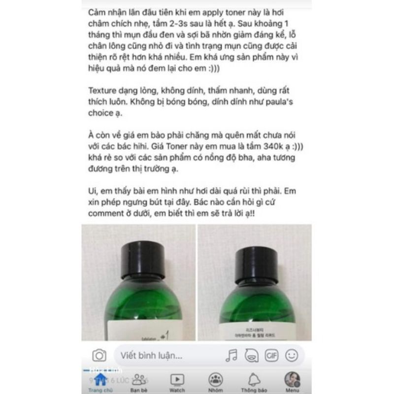 Toner AHA BHA Home Peeling Liquid Toner tẩy da chết thu nhỏ lỗ chân lông