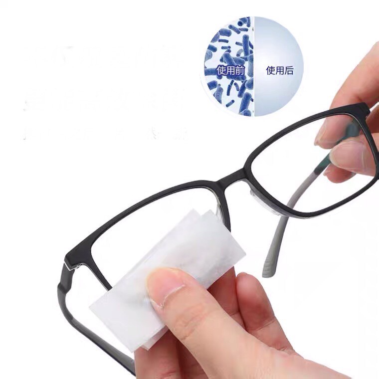 Khăn lau kính Nano hộp 100 miếng khăn giấy chống bám hơi nước