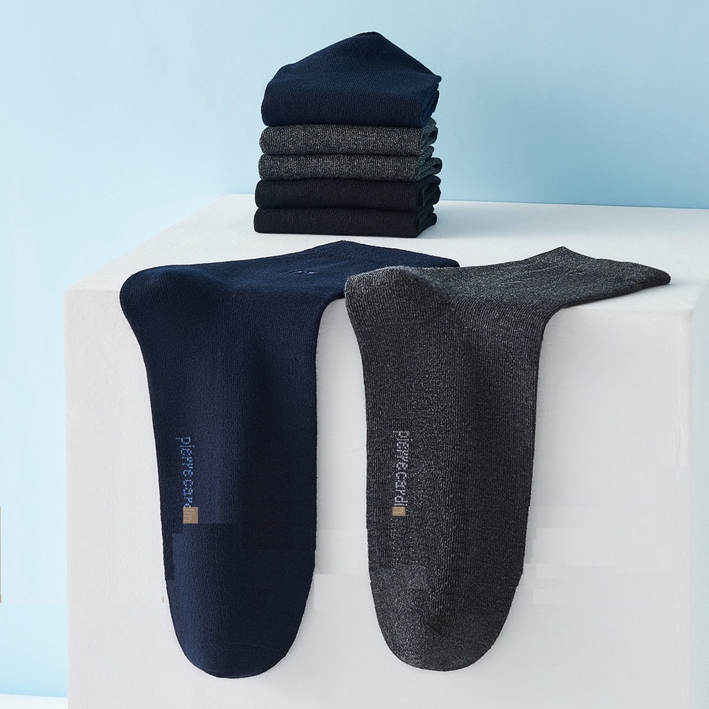 Tất nam pierre cardin logo thêu 5 đôi/túi