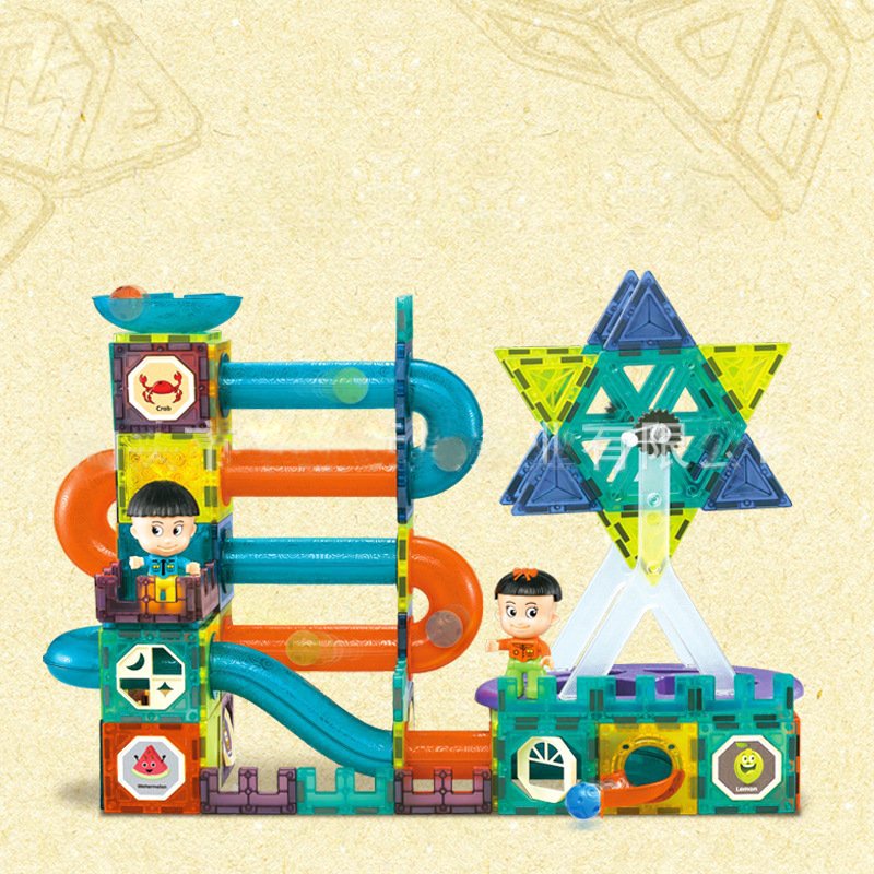 Bộ nam châm xếp hình 3D 54ct, đồ chơi nam châm xếp hình thông minh loại miếng, giúp trẻ phát triển trí tuệ.