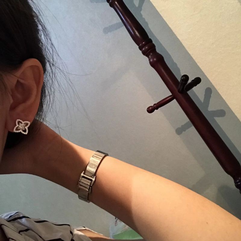 Bông Tai Mạ Bạc 925 Hình Hoa Tuyết Đính Đá Thời Trang Cho Nữ