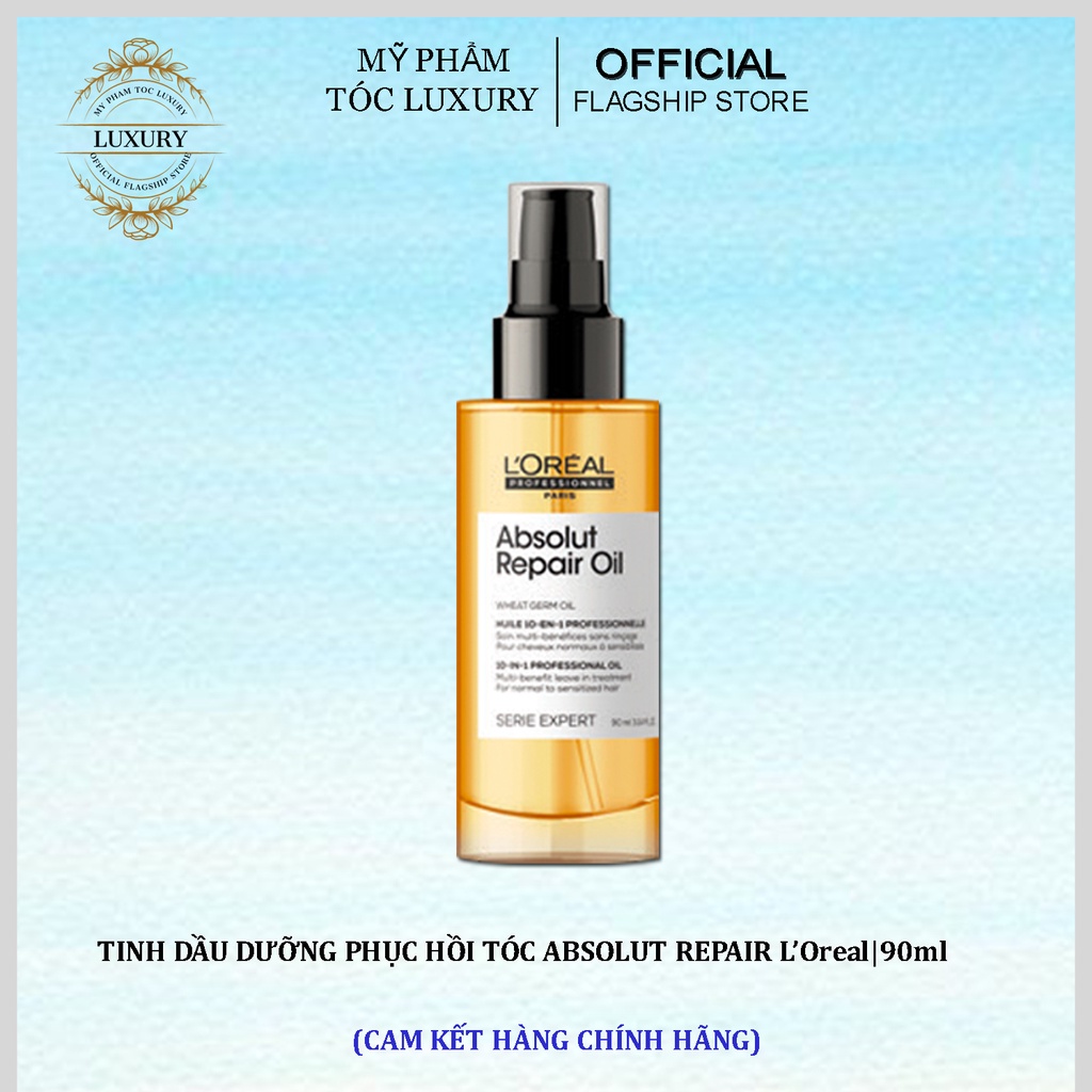 Tinh dầu LOREAL ABSOLUTE REPAIR LIPIDIUM phục hồi tóc 3 tác động 90ml