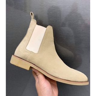 Thanh Ly chelsea Boots da lộn Tan Sữa,Đen,Nâu thích hợp với quần jeans,âu