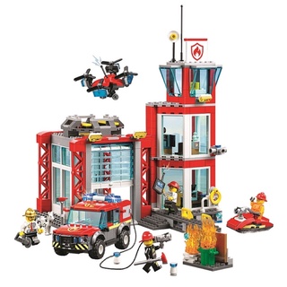Đồ chơi lắp ráp mô hình city 11215 trạm cứu hoả 533 chi tiết