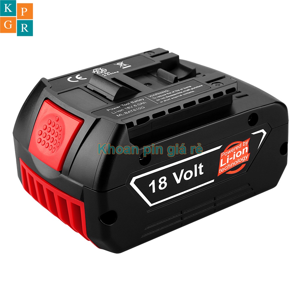 KPGR Vỏ pin Bosch 18V Li-ion 3.7V nhận sạc zin