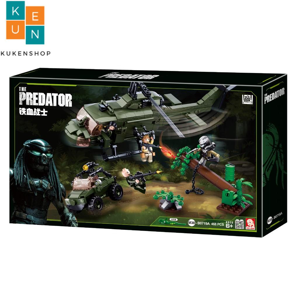 Bộ Lắp Ráp Sluban 0719A Lắp Ráp Trực Thăng UH-1 Trong Seri Phim Alien vs Predator 468 Chi Tiết