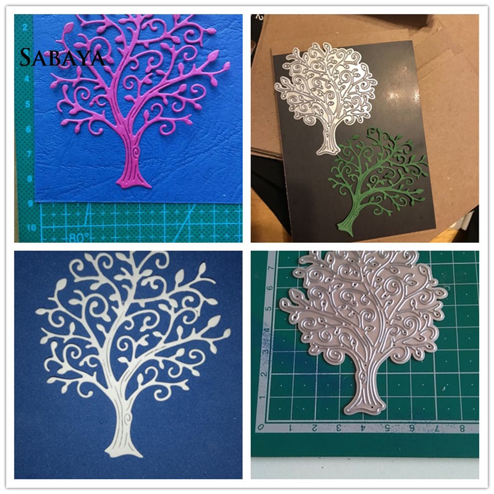 Khuôn Cắt Giấy Kim Loại Hình Cây Dễ Thương