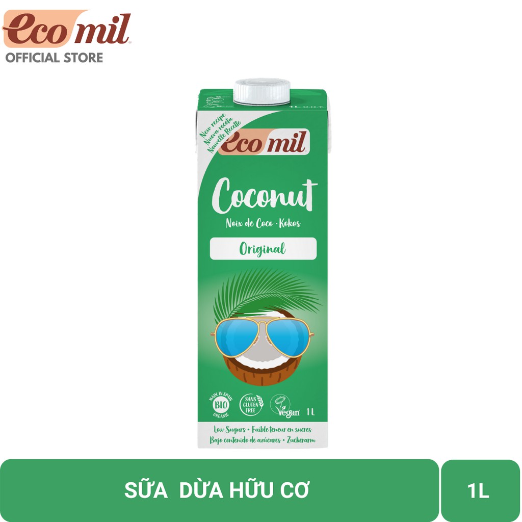 Sữa Dừa Hữu Cơ Ecomil (1L) - Organic Coconut Milk (1L)