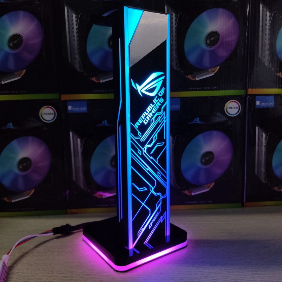 💥  Giá treo tai nghe Gaming Logo ROG Pro Led RGB, tặng kèm bộ khiển màu led