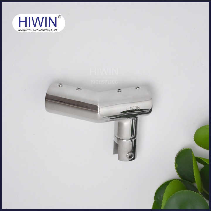 Chuyển góc 135 độ phòng tắm kính chất liệu inox 304 mặt gương dùng cho ống phi 25 HIWIN SB-618
