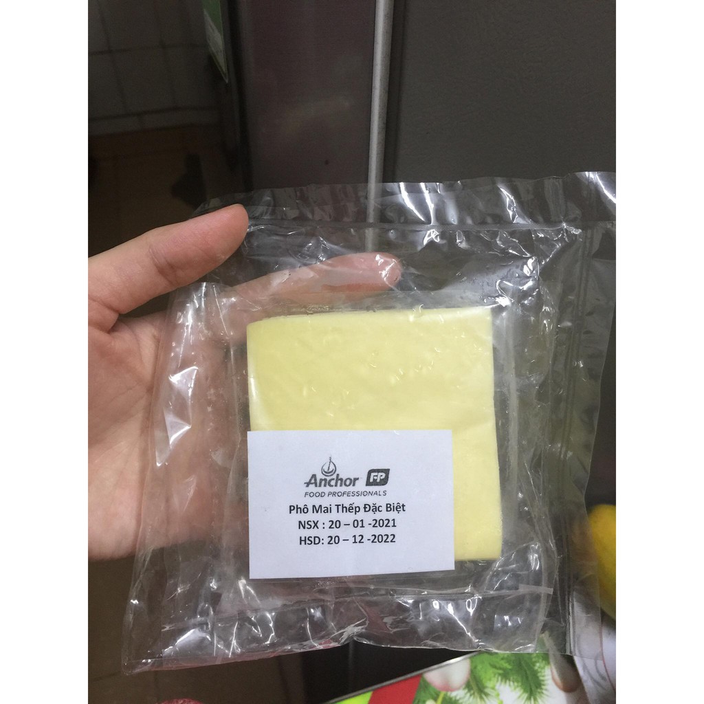 Phô mai lát Cheddar Anchor New Zealand - túi ZIP nhỏ chiết từ gói lớn