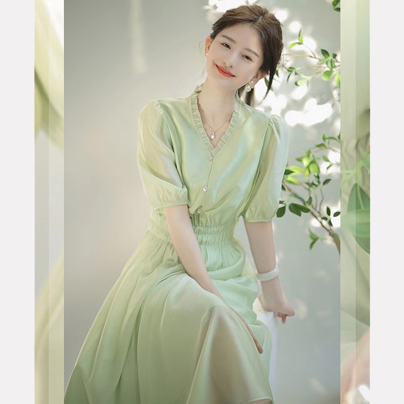 Đầm Thiết Kế Mới Cao Cấp Thời Trang Mùa Hè Theo Phong Cách Pháp Cho Nữ