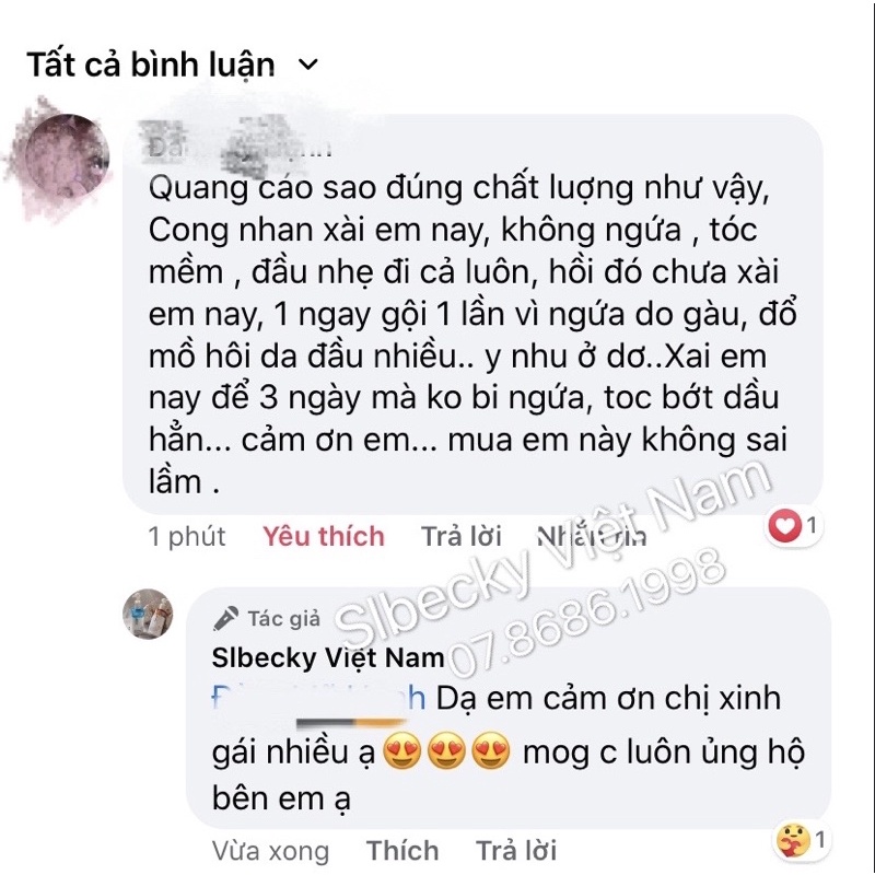 (1 Cặp) Dầu gội kích thích mọc tóc giảm rụng SLBECKY