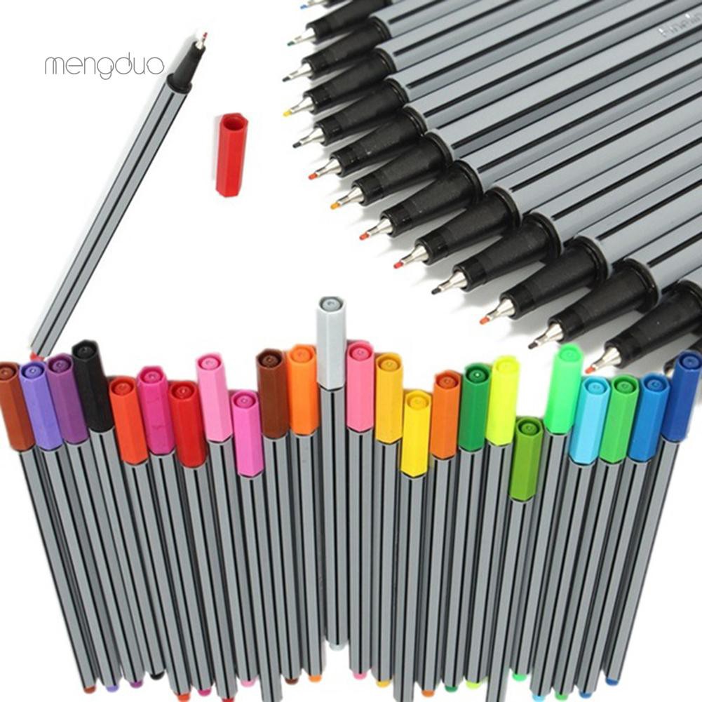 Set 24 bút dạ ngòi kim 0.4 mm nhiều màu sắc dễ thương