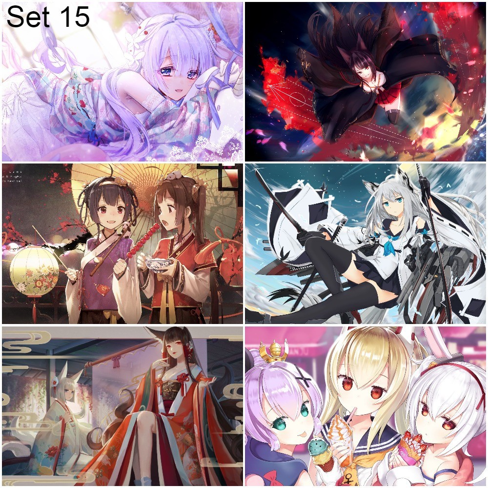 Bộ 6 Poster game Azur Lane   - A3,A4,A5
