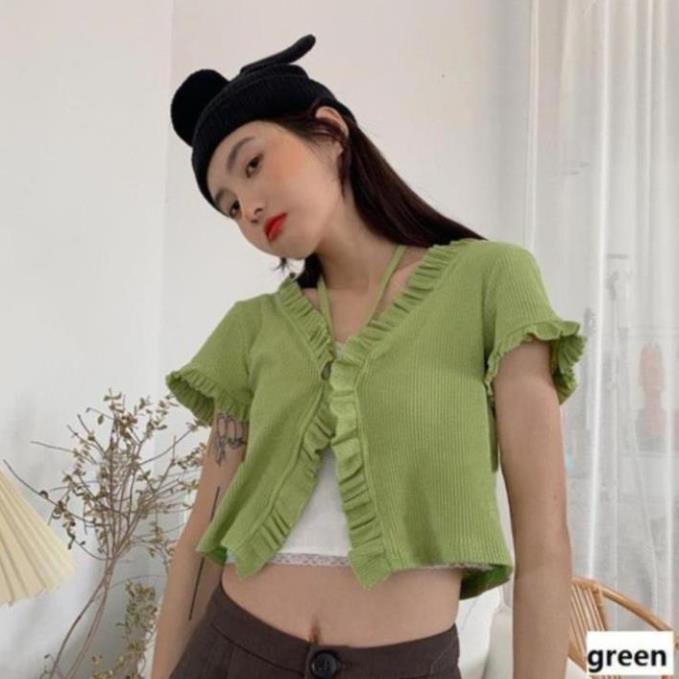 Áo Khoác Cardigan Dệt Kim Phối Ren Xinh Xắn Cho Nữ - kiwiuri | BigBuy360 - bigbuy360.vn